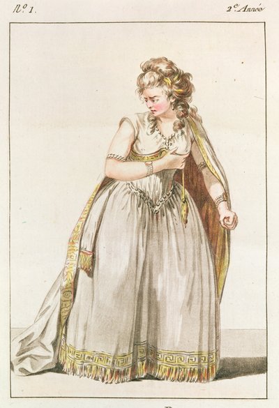 Kostüm von Madame Vestris in der Rolle der Pauline in Polyeucte, Akt IV, 1786 von French School